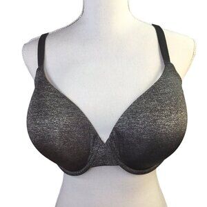 Victoria's Secret Uplift Semi Demi 38DDD Underwire Lined Gray/Black Convertible